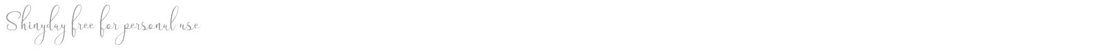 Shinyday font preview
